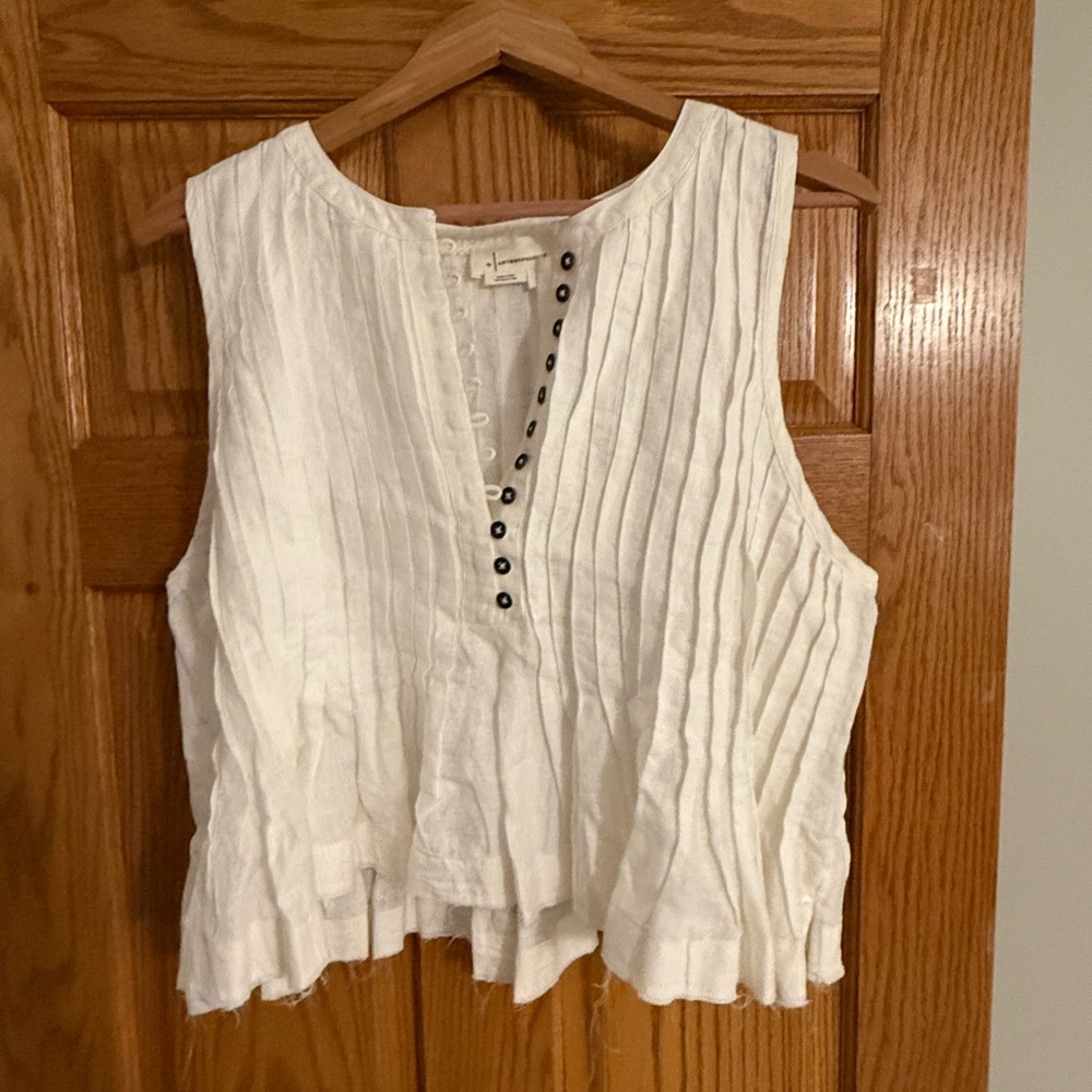 White Sleeveless Top